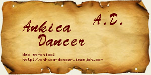 Ankica Dancer vizit kartica
